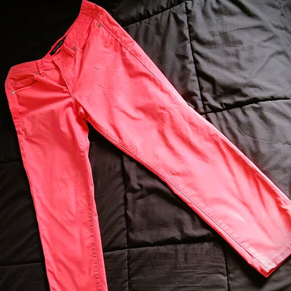 WOMEN'S CALVIN KLEIN "SKINNY CROP" PINK JEANS, BARBIECORE, SZ 6 - Picture 1 of 4